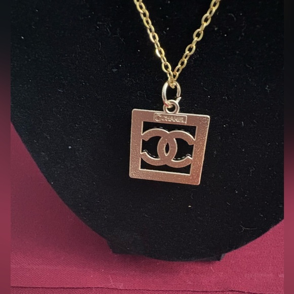 Upcycled and Stamped Necklace with Pearl and Gold Accents - Picture 3 of 4